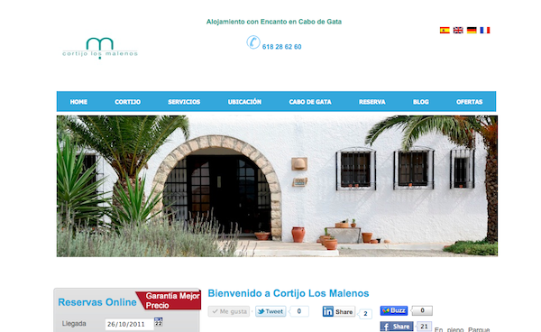 Web Cortijo Los Malenos web cortijo los malenos