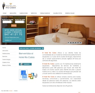 web Hotel Rio Cabia